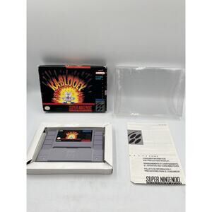 KA-BLOOEY Super Nintendo SNES Original Box with Protective Sleeve